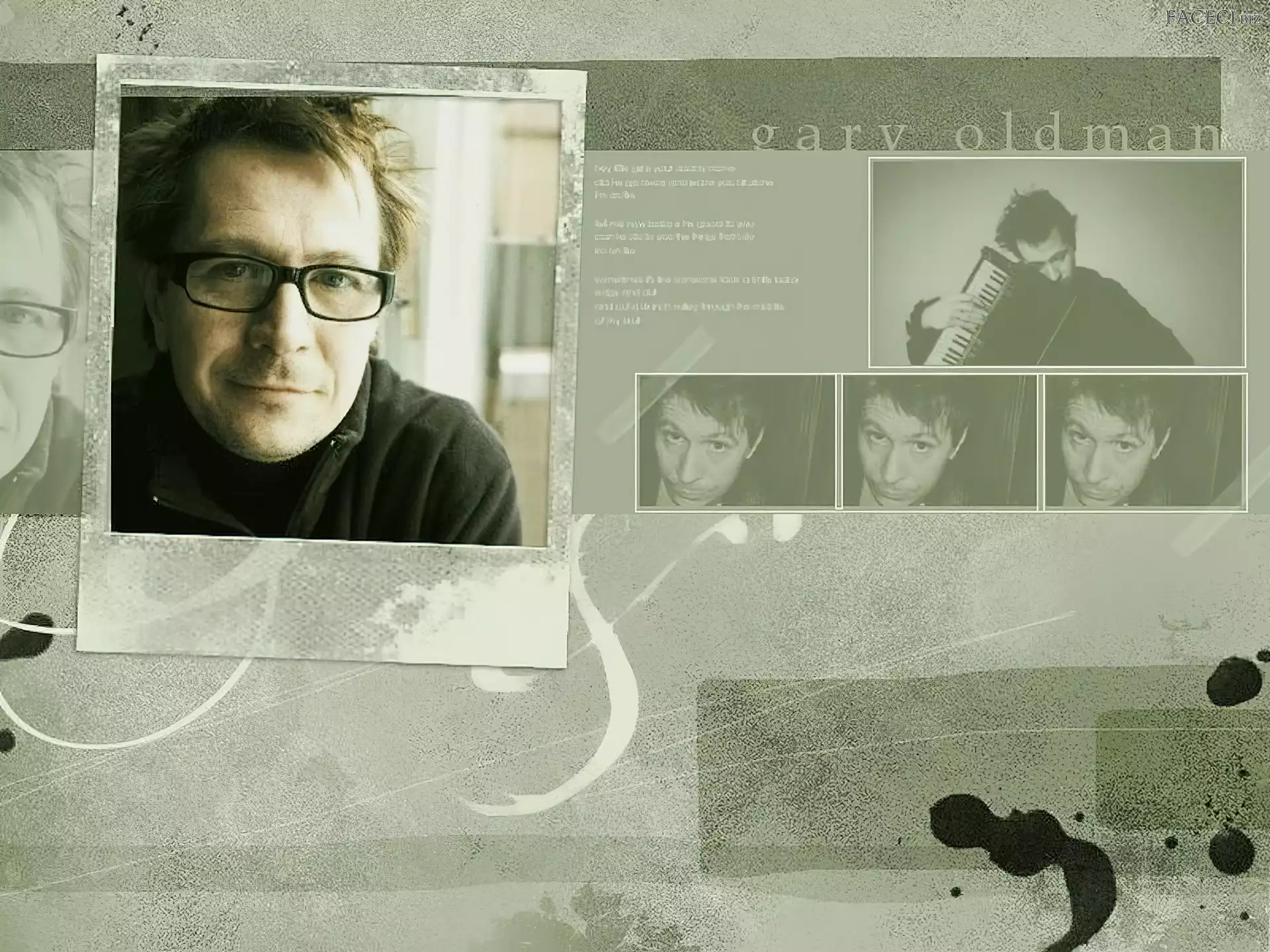 akordeon, Gary Oldman, okulary