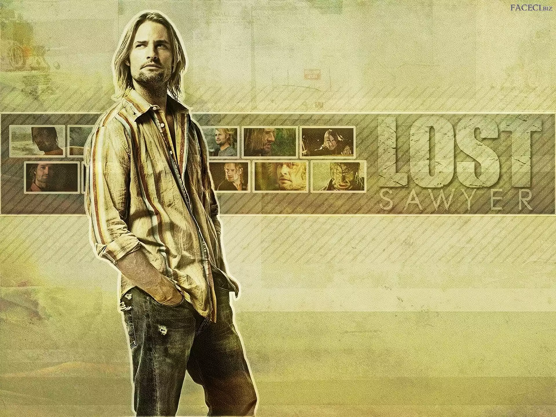 Josh Holloway, zdjęcia, Filmy Lost, stoi